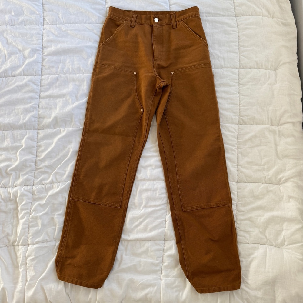 Brown Straight-Leg Pants